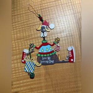 NWOT I love my Dog metal ornament